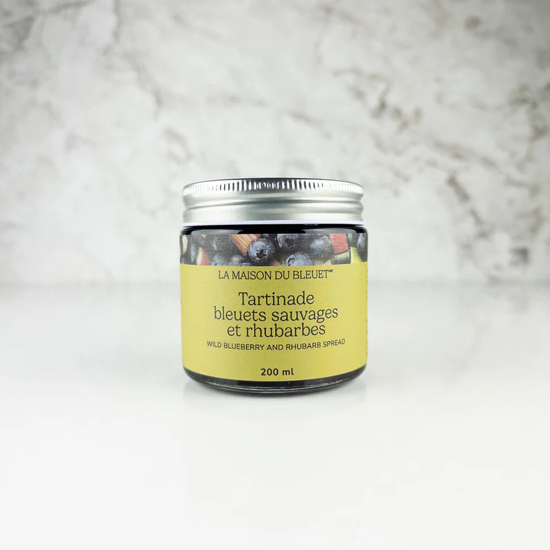 Tartinade de bleuets sauvages et de rhubarbes